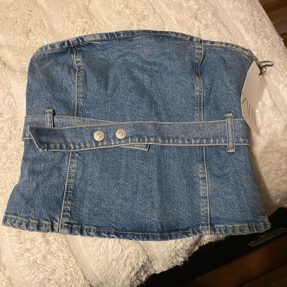 ZARA Denim Corsette NWT Size Large